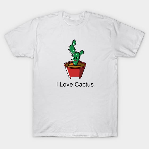 i love cactus #3 T-Shirt by widhim